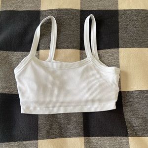 Alo Yoga Ribbed Cropped Whisper Bra Tank